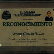 Placa Reconocimiento Sublimada