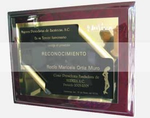 Placas de reconocimiento